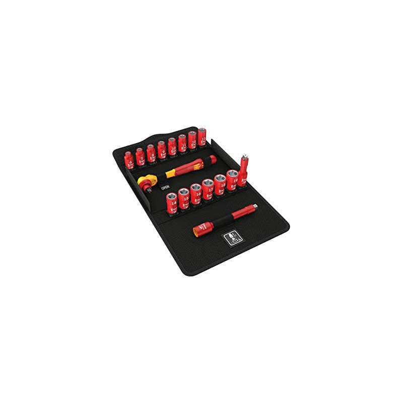 05004018001 Wera 28 Pc. Juego 8100 SA 8 Carraca Zyklop Métrica De Metal De 1 4 Con Palanca De Cambio